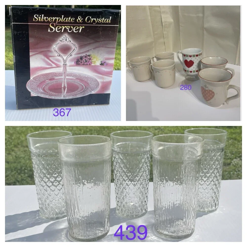 12Pc Kitchen Bundle Coffee Mugs Drinking Glasses Crystal Server Gift Set